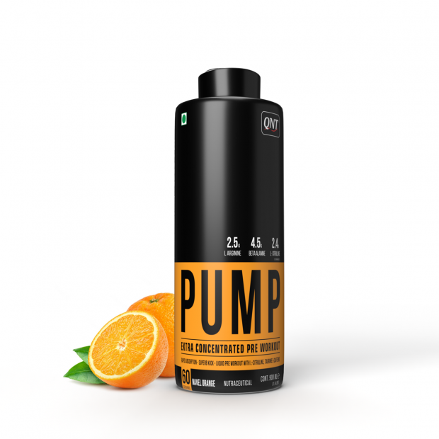 QNT - PUMP Extra Concentrated Liquid Pre- Workout Navel Orange 900 Ml