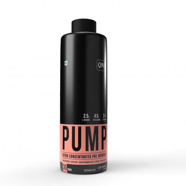 QNT - PUMP Extra Concentrated Liquid Pre- Workout Peach 450 Ml