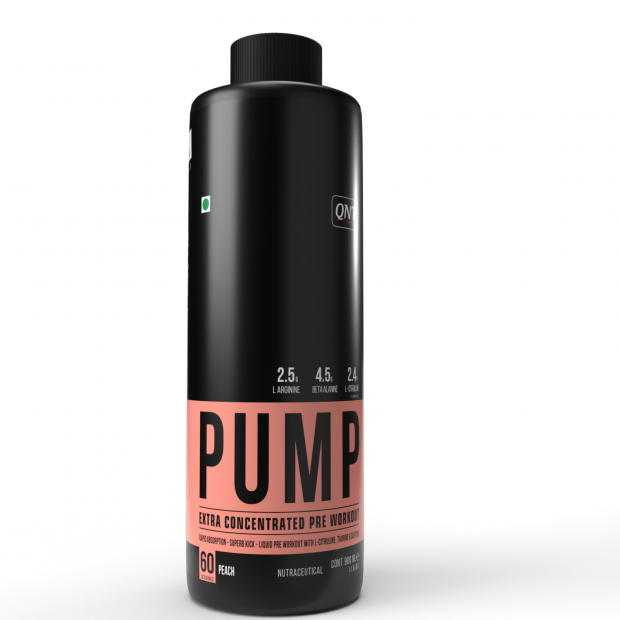 QNT - PUMP Extra Concentrated Liquid Pre- Workout Peach 900 Ml