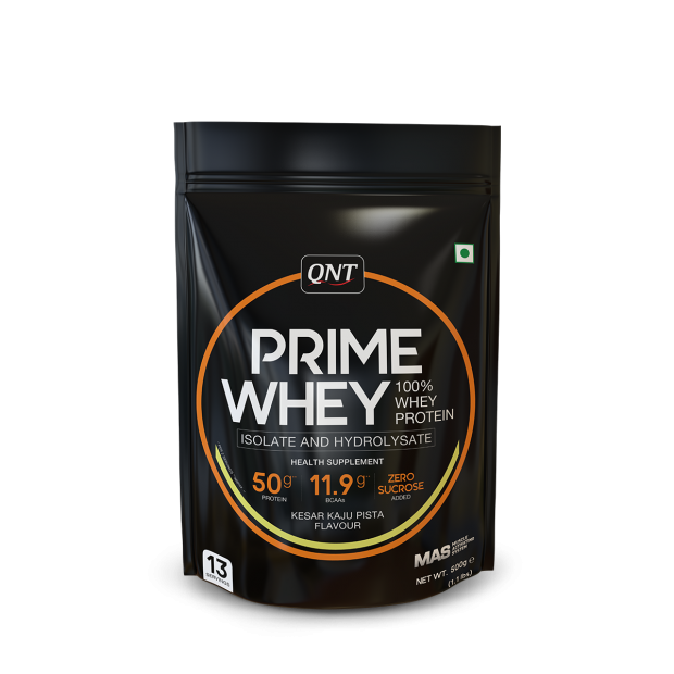 QNT - Prime Whey Protein Kesar Kaju Pista 500g