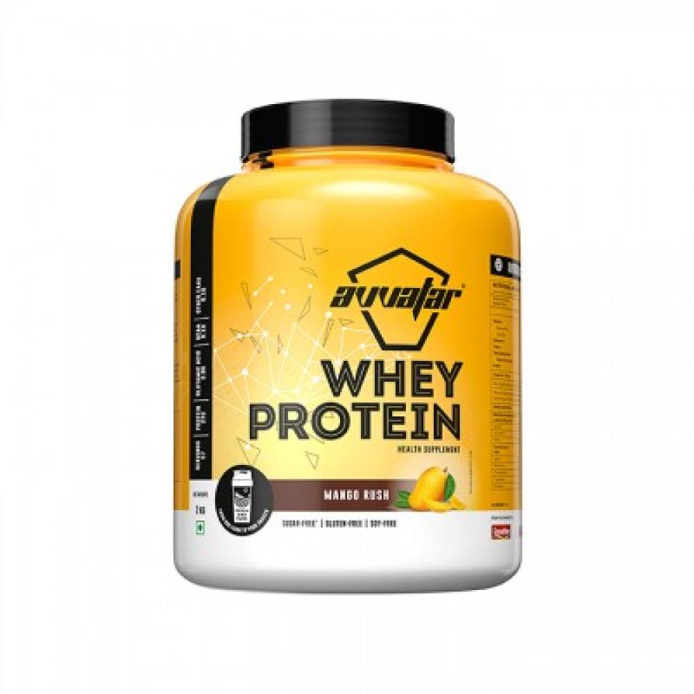 AVVATAR - WHEY PROTEIN |2KG | MANGO RUSH FLAVOUR | MADE WITH 100% FRESH COW'S MILK